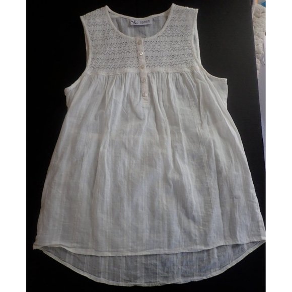 Carve Designs‎ Top Women S Organic Cotton Lace Sleeveless Casual - Picture 2 of 6